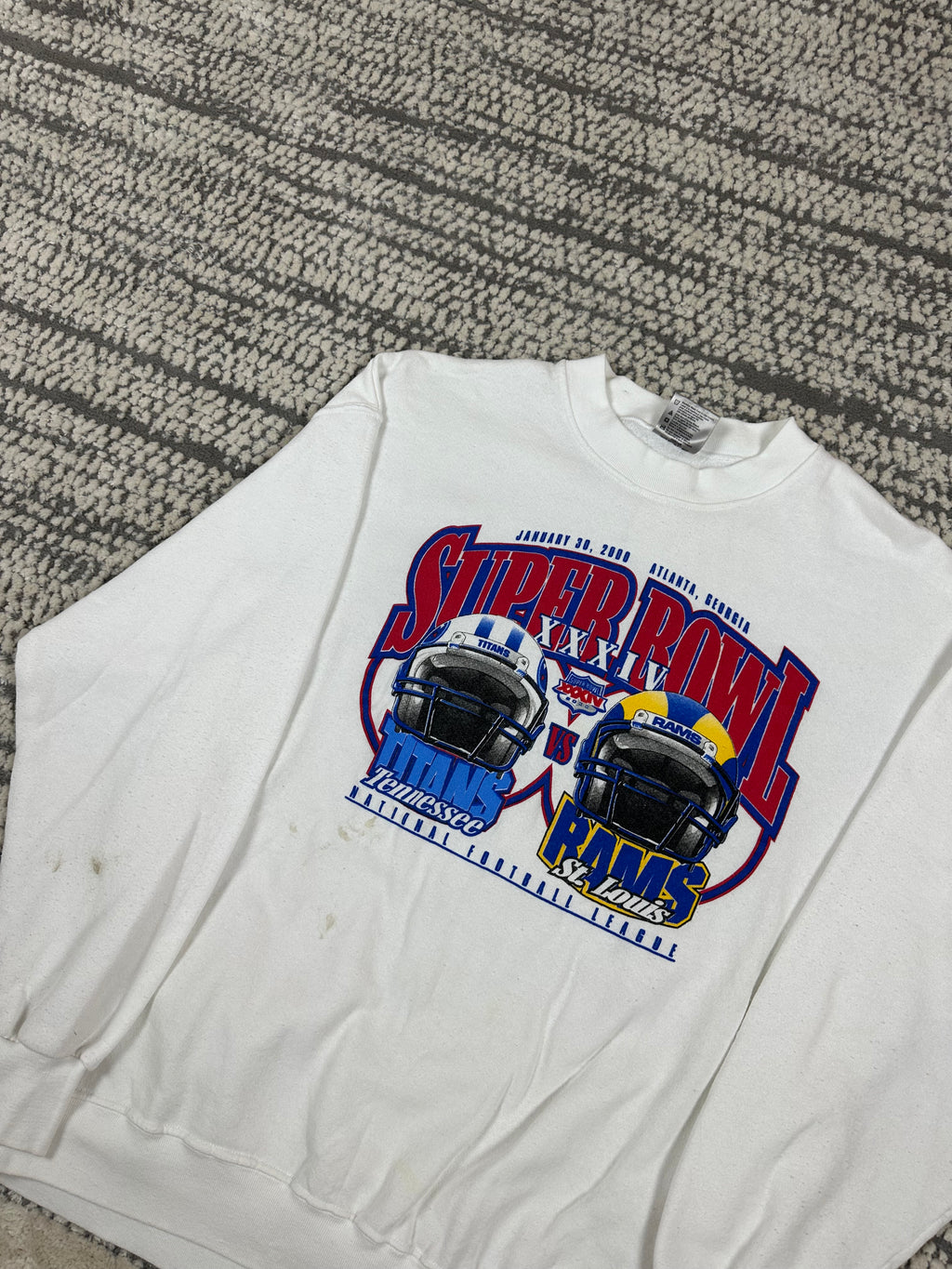 Vintage Titans vs Rams Super Bowl Crewneck