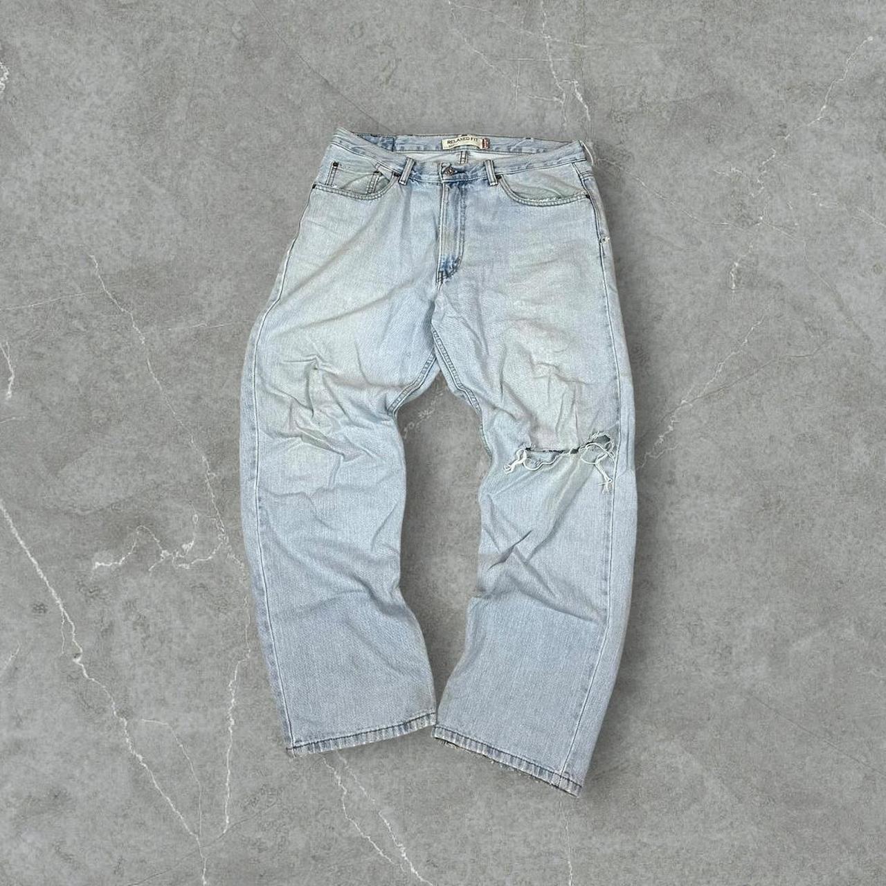 Levis Distressed Faded Blue Jeans