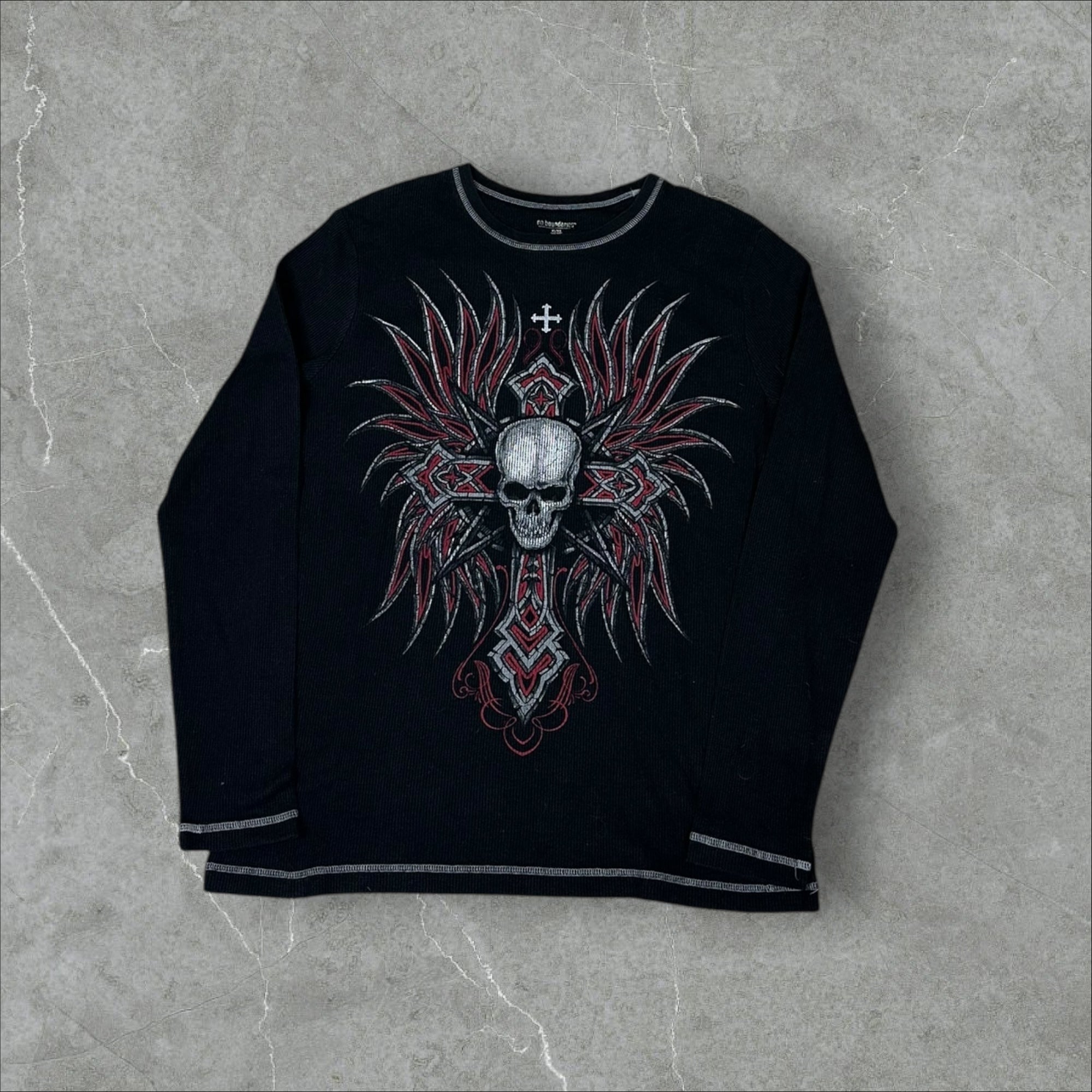 Vintage Y2K Affliction Syyle Thermal Shirt