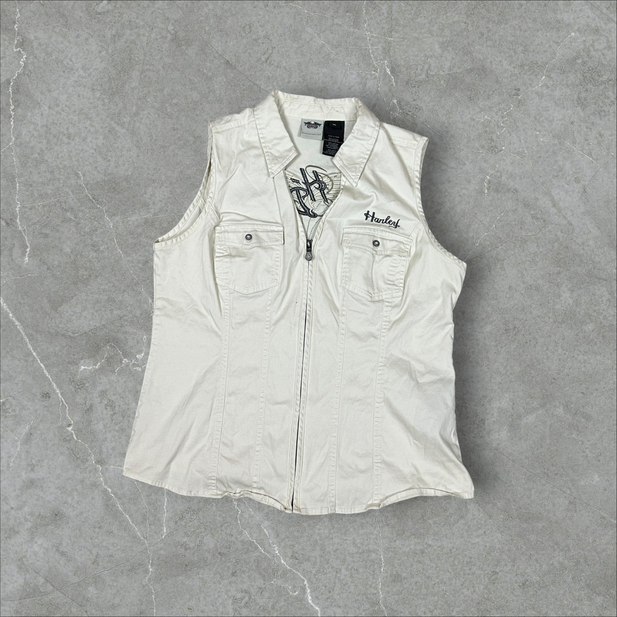 Vintage Harley Davidson Biker Vest